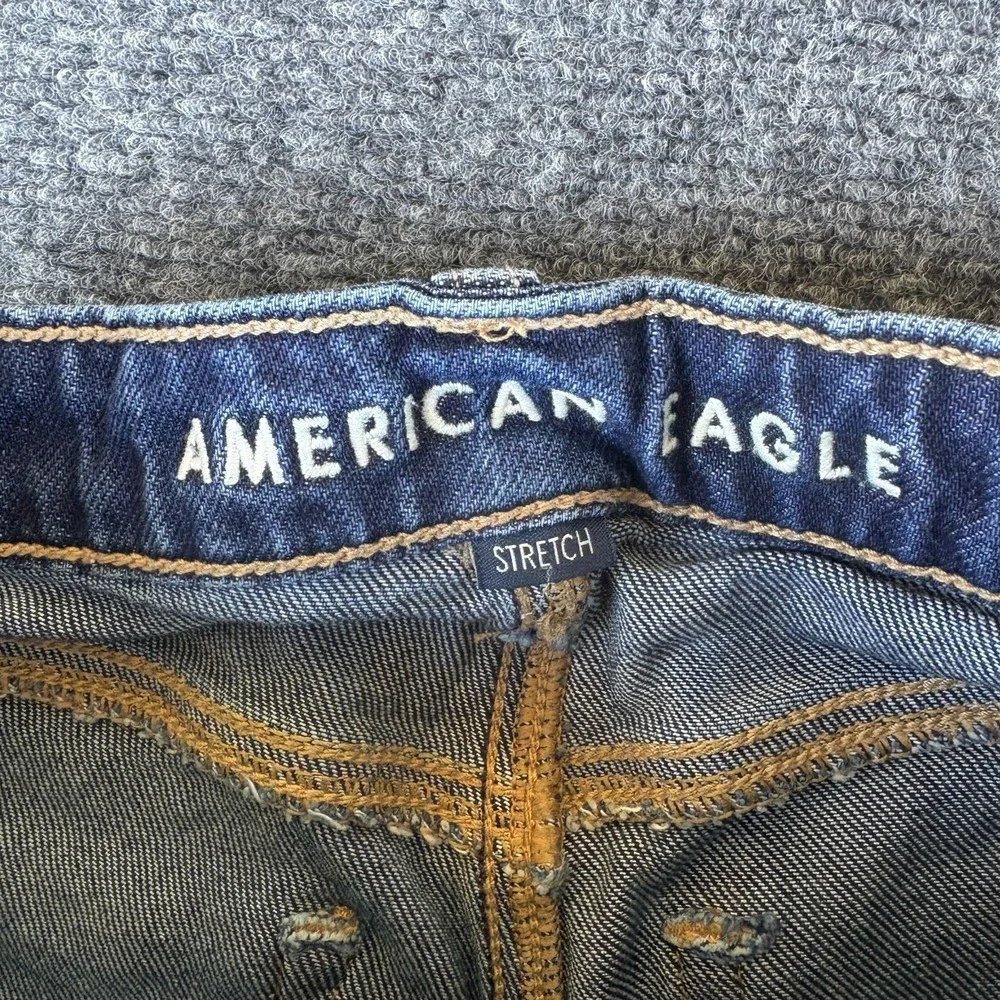 American Eagle Outfitters Cut Off Shorts Women 26x4 Blue Denim Cotton Frayed Hem